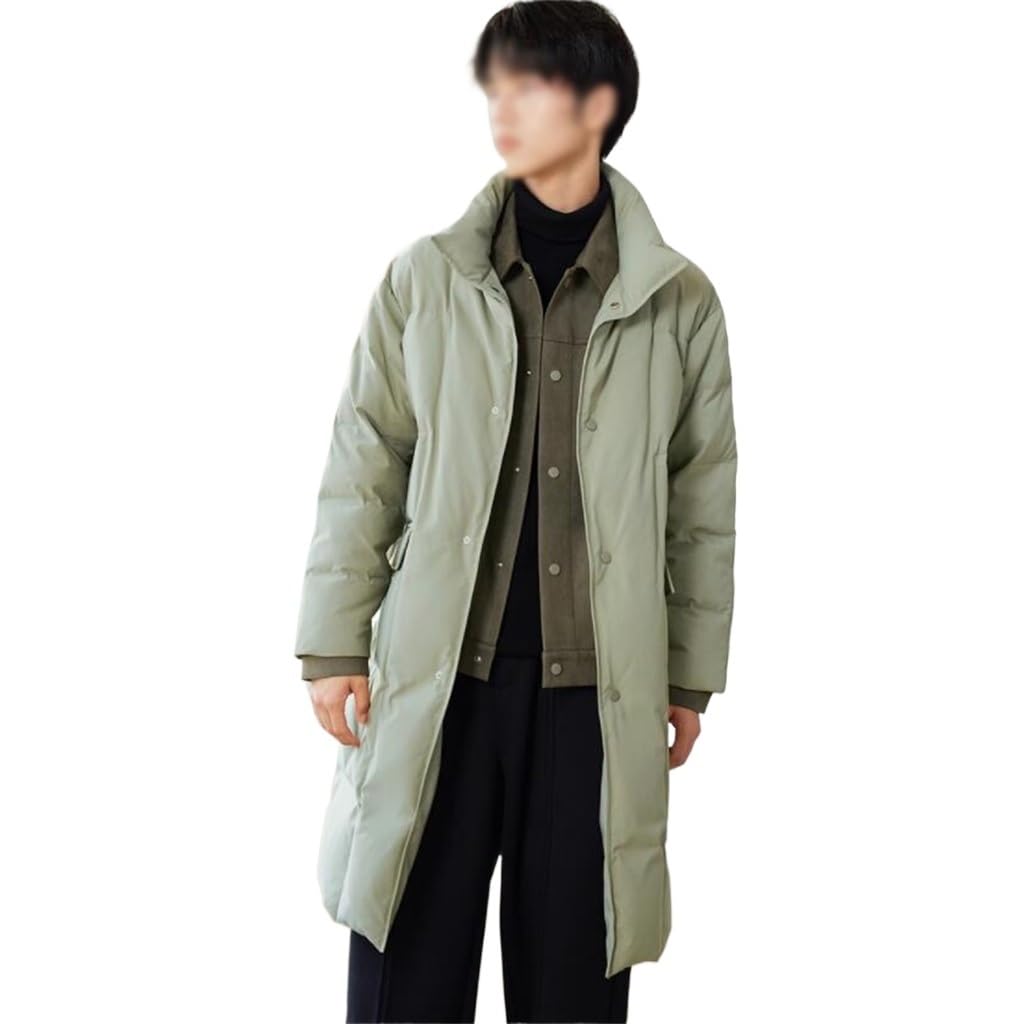 Casual Coat Windbreaker Coat Fake Two Down Jacket In The Long Mens Winter Thickened To Keep Warm 2XL