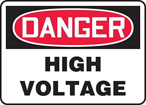 Panneau danger haute tension MELC113XV autocollant de sécurité