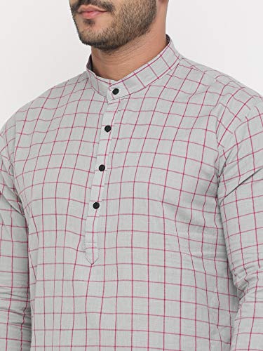 Image of SHOWOFF Men's Cotton Solid Regular Tunic Shirt