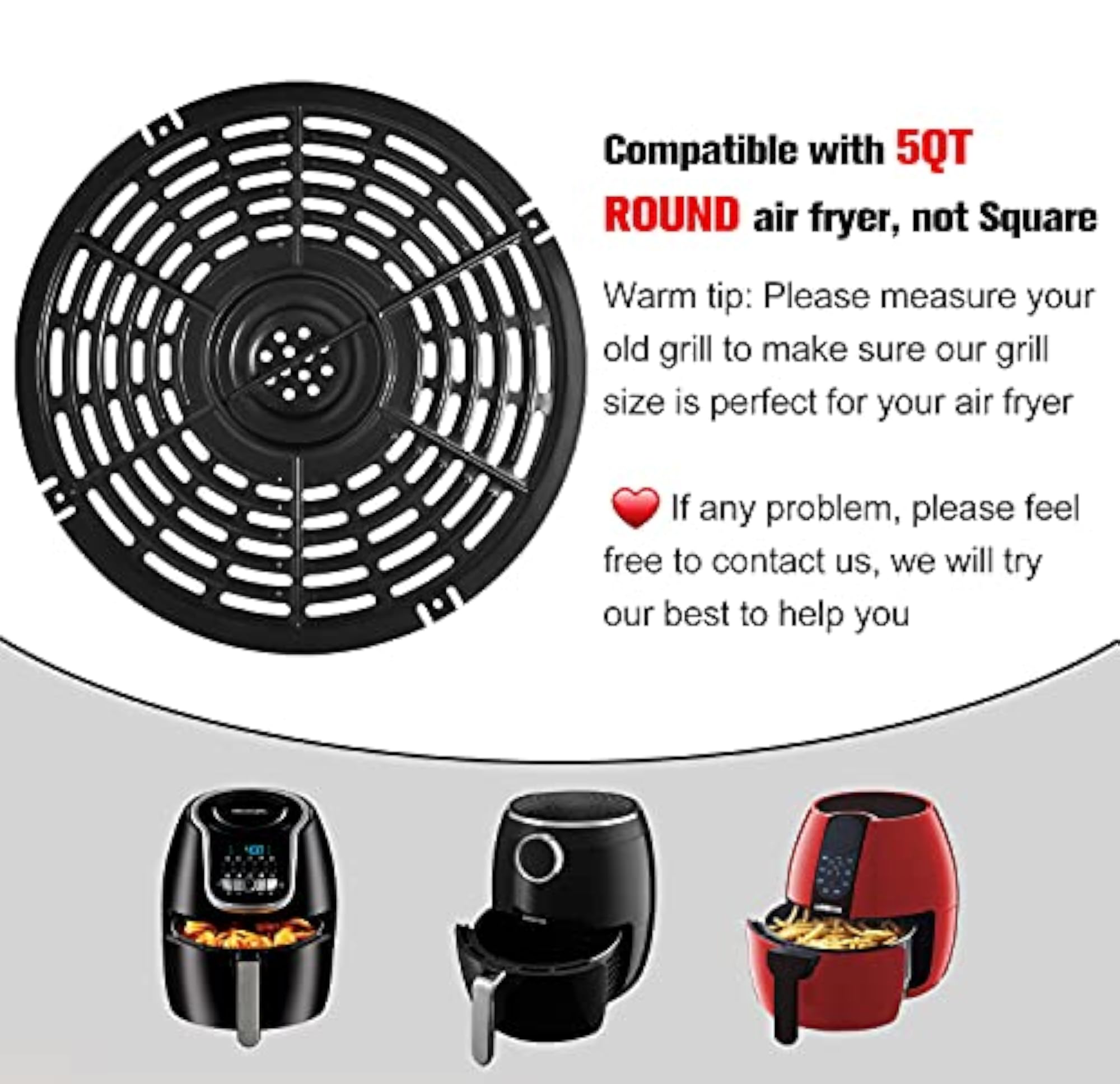 Air Fryer Rack & Replacement Grill Pan