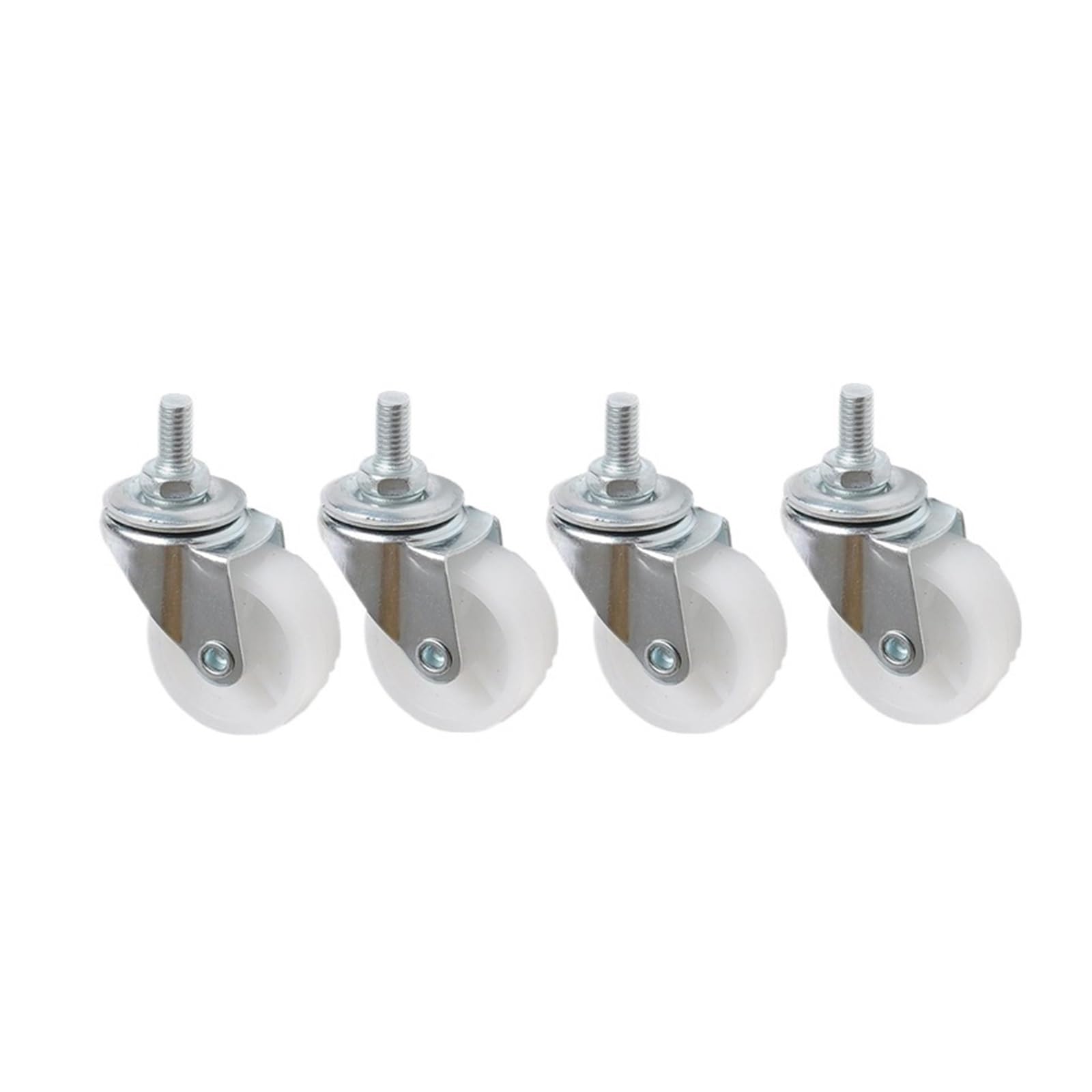 MXXDMOPD 4 Pieces/lot Swivel Wheel 1 inch White Pp Small Screw Caster Furniture Cabinet Plastic Silent Pulley SJB920-600A