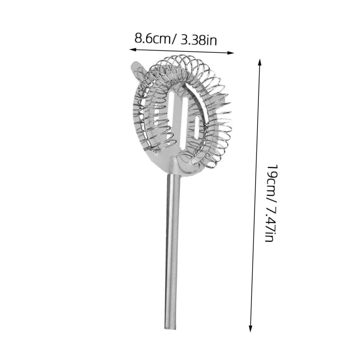 STOBAZA 2Pcs Stainless Steel Cocktail Strainer Solid Handle Drink Strainer for Ice Blocker Bartending Utensils for Mixed Beverages for Home Parties and Professional Bars