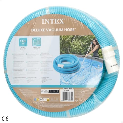 Miniatura 3 de Intex 29083 - Manguera Para Aspirar Deluxe De 750 Cm X 38 Mm, Azul Con Conexiones En Blanco.