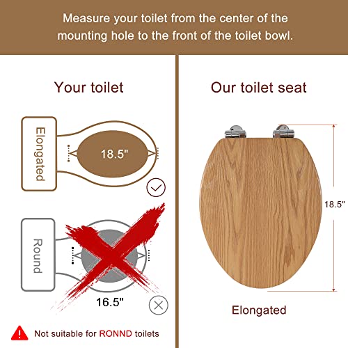 Angol Shiold Elongated Toilet Seat Molded Wood Toilet Seat With Quietly Close And Quick Release Hinges thumb #1