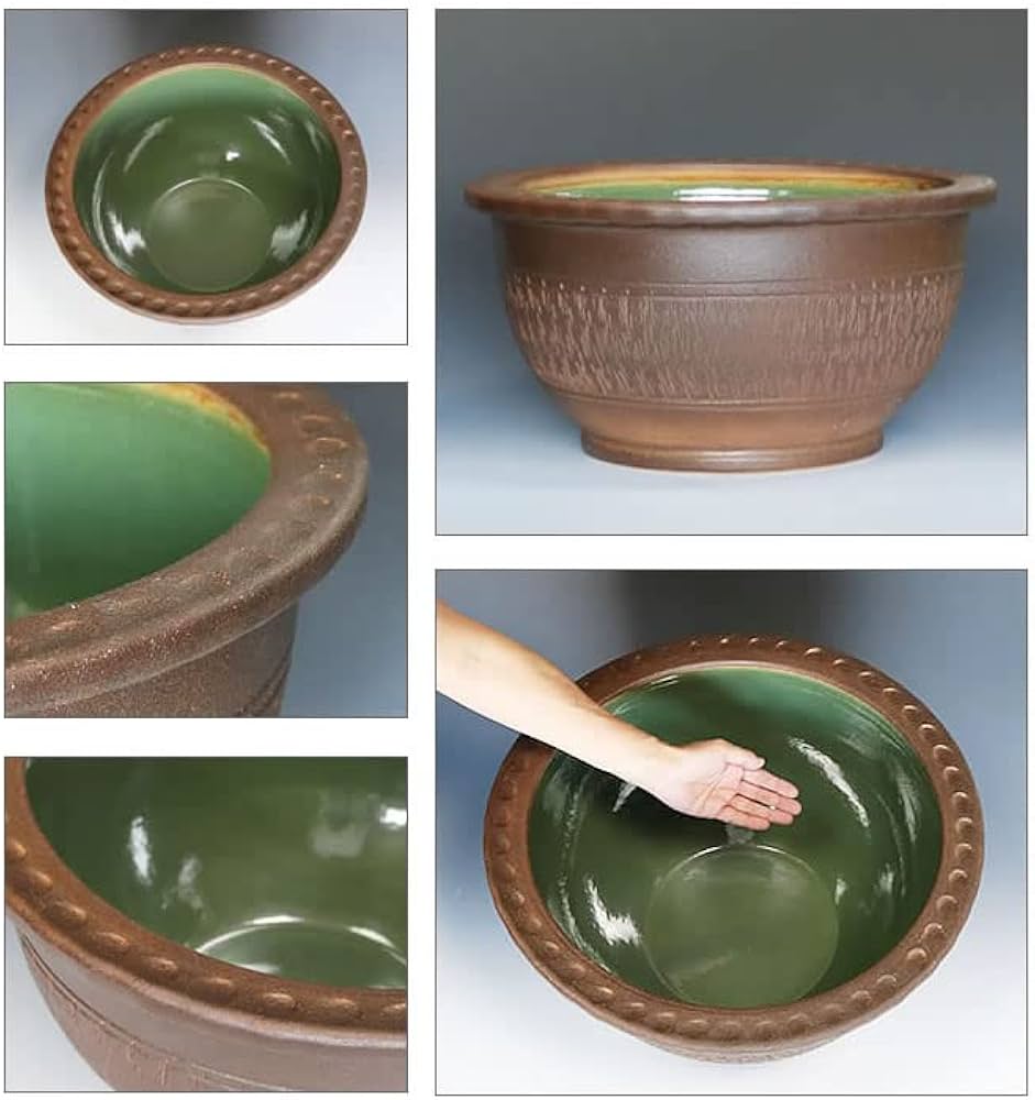 Amazon | 信楽焼 16号トチリワン型すいれん鉢 睡蓮鉢 スイレン鉢 屋外 Amazon | 信楽焼 16号トチリワン型すいれん鉢 睡蓮鉢 スイレン鉢 屋外