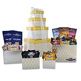 Ghirardelli 4 Tier Tower Holiday Chocolate Gift Set, Gold/Silver, 27.2 Ounce