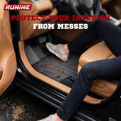 Image of Floor Mats & Cargo Liner Set for Toyota RAV4 2019-2025, Full Coverage Interior Protection with Trunk Mat, Backrest Protector & Door Sill Guards, All Weather TPE Waterproof Anti-Slip Custom Fit