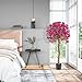 Goplus 53” Bougainvillea Artificial Tree, Faux Silk Flower Tree in Pot w/ 576 Flowers, 288 Leaves, Tall Fake Floor Plant, Artificial Plants for Indoor Outdoor Bedroom Living Room Decor