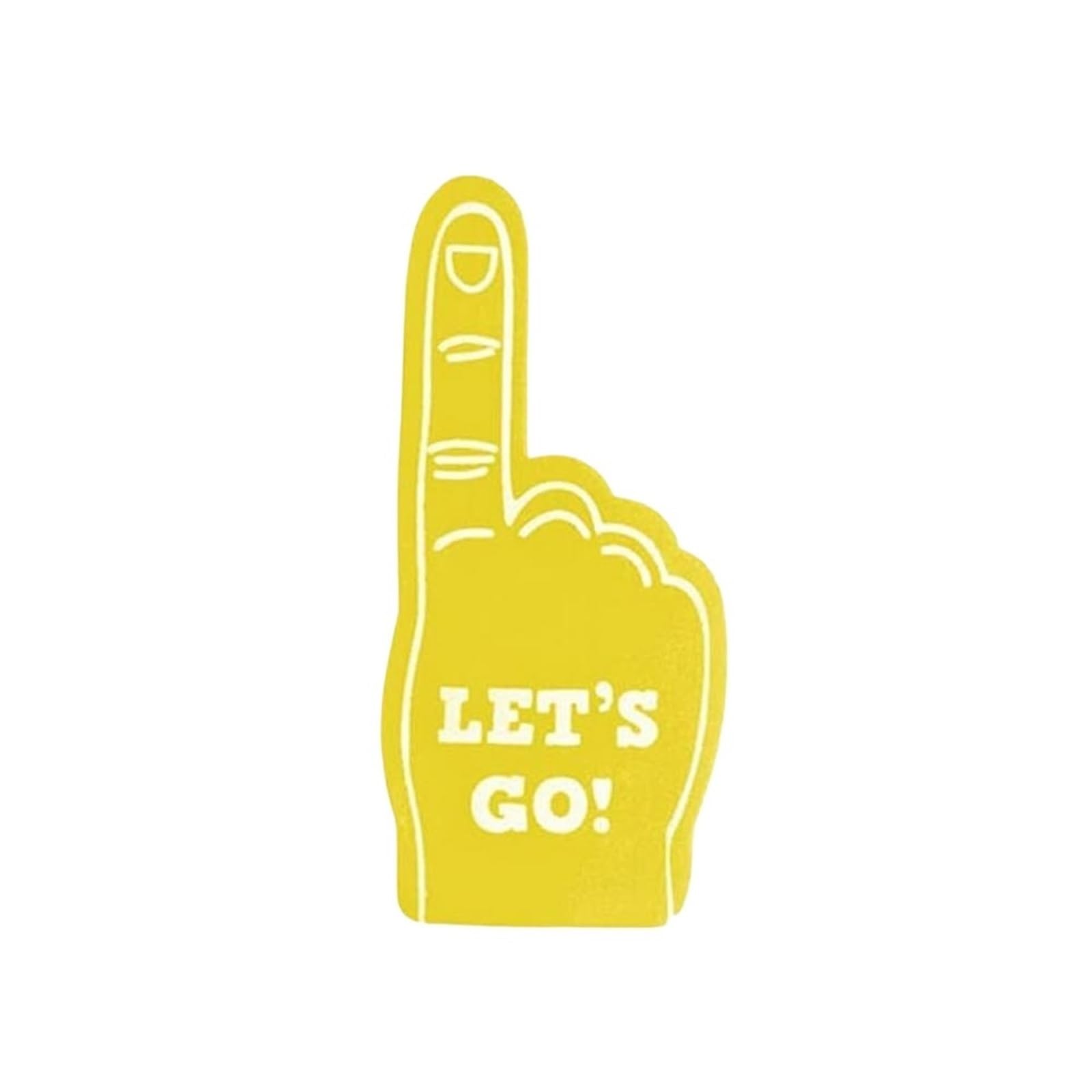 1pc Giant EVA Foam Finger Universal Cheerleading Hand Props Sports Event Cheering Palm Party Number 1 Fans Team Support Tool for Parties Celebration(Yellow)
