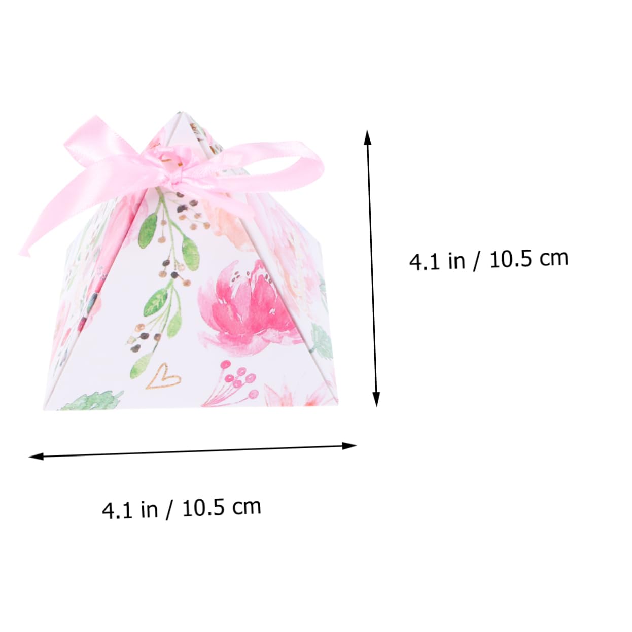 SOLUSTRE Scatole Regalo Triangolari in Carta Rosa 50pezzi per Matrimoni Compleanni Caramelle Confetti Bomboniere Festa Creativa Chic
