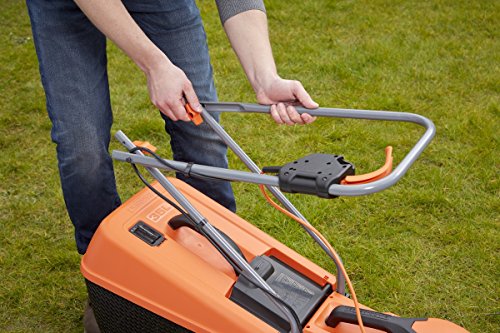 Image of Black + Decker EMAX32S-GB Electric Lawn Mower (1200-Watt, 32cm, Orange, Plastic)