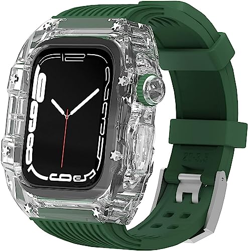Coque Apple Watch 7 SCHIK en polycarbonate transparent pour montre 44mm 45mm