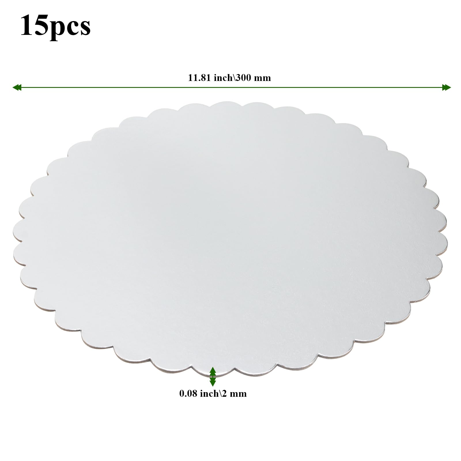 Vassoi Torta Rotondi Argento - 15 Pezzi Ø30,5cm, Cartone Smerlato 2mm, Per Feste E Matrimoni - Foto 4