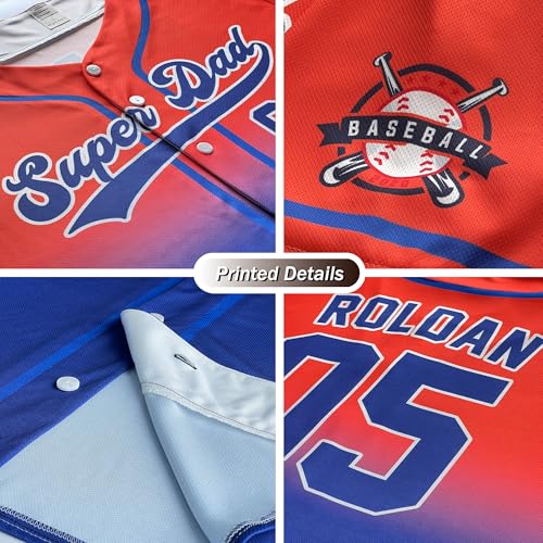 Camiseta personalizada de béisbol con botones, nombre y número para espíritu festivo y uniforme de equipo miniatura 5