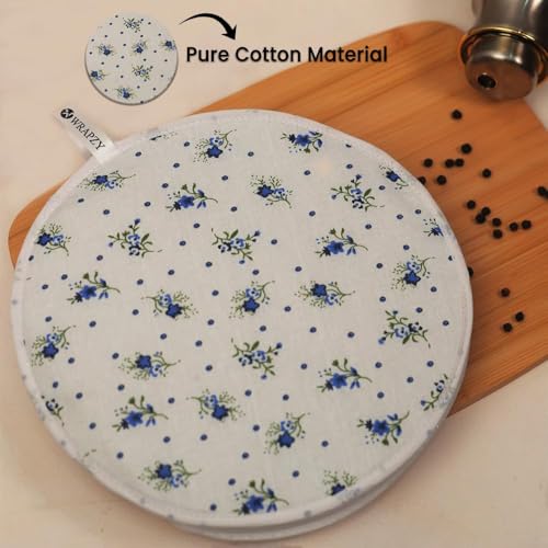 Image of Insulated Roti Cover with Zip - Premium Chapati Cloth Bag for Hot Fresh Roti | Roti Insulation Bag | Chapati Cover Cloth for Casserole | Roti Pouch for Kitchen (Pack of 1)