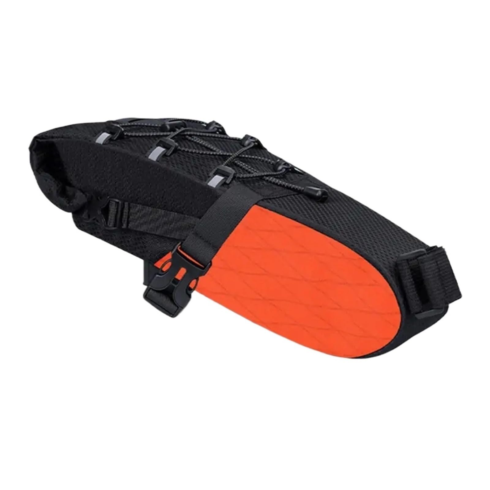 Borsa Da Sella Bici Borsa portaoggetti for sella bicicletta di grande capacità da 5,8 litri, borsa bici, riflettente impermeabile ciclismo(Orange)