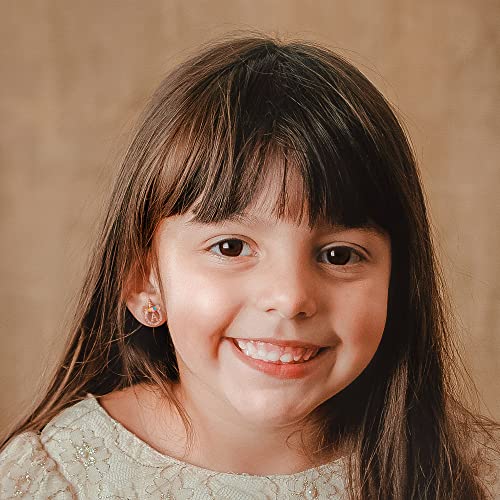 Unicorn Earrings for Girls Kids, Sterling Silver Post Earrings Unicorn Earrings for Girls Hypoallergenic Initial Earrings for Girls Kids Toddler Little Girls Gifts Christmas Gifts for Teen Girls2