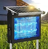 Solar Bug Zapper Outdoor Waterproof, Jepwe 4500V Cordless Bug Zapper Outdoor Large, Rechargeable Mosquito Killer & Fly Zapper, Solar Powered Insect Trap for Garden, Patio, Backyard, Indoor Use