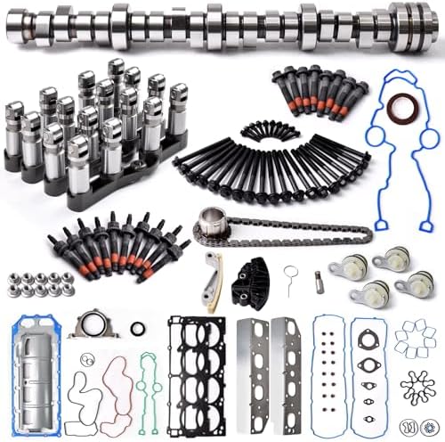 Non MDS 5.7 HEMI Lifters Camshaft Oil Pan Kit w/Timing Chain Head Gasket Water Plug Kit Fits for 2009-2018 Dodge Ram 1500 V8 5.7L