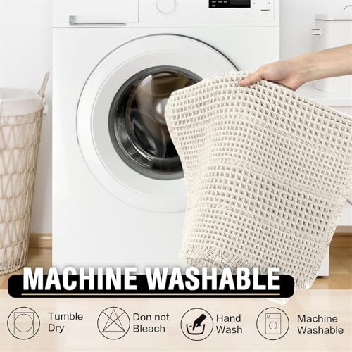 Tapis de bain doux gaufré ivoire absorbant lavable tapis douche antidérapant - 8