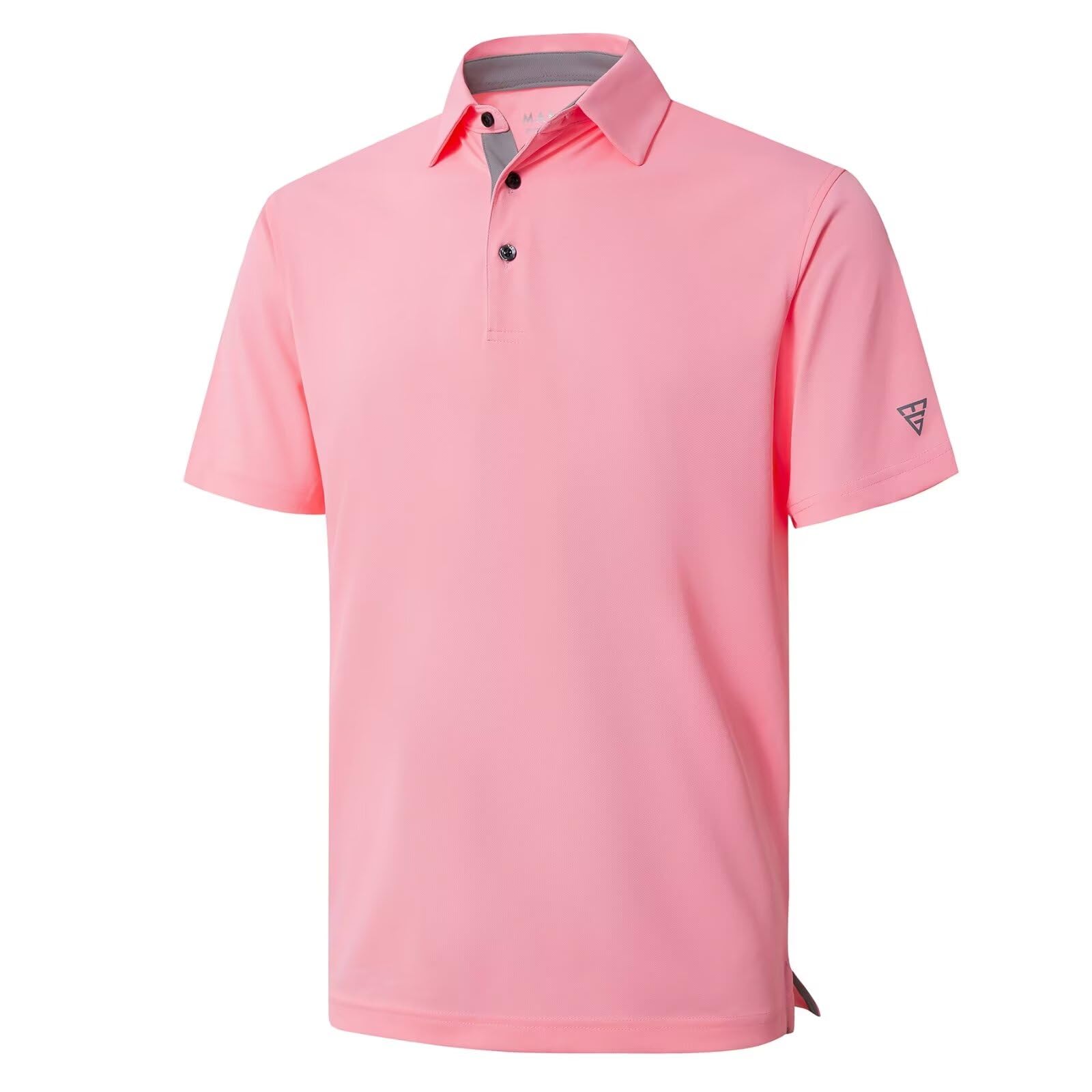 Mens Golf Shirt Short and Long Sleeve Moisture Wicking Dry Fit Performance  Solid Casual Pique Golf Polo Shirts for Men