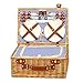 Picnic Bags Rattan Picnic Basket Zestaw, 2/4 Osoba Piknik Hepper z zastawami stołowymi, izolowany piknik Hodowca Zestaw z pokrywką Przenośny koszyk do przechowywania dla rodziny na zewnątrz Camping Tr