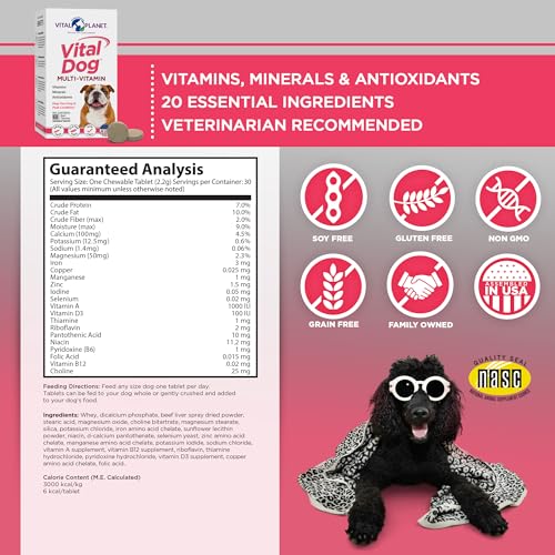 Vital Planet 18001 Vital Dog Multi Vitamin Chewable Tablet Supplement thumb #1