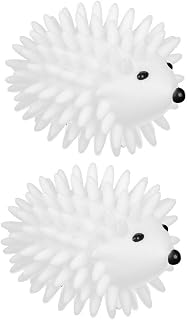 Bola de secadora, 2 peças de bolas de limpeza de roupas domésticas em PVC em forma de porco-espinho, bola de secagem reutilizável para lavanderia (14 x 13 x 7 cm)