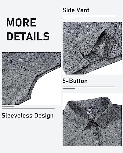 Ajezmax Women's Sleeveless Polo Shirts Quick Dry Golf Shirts With Collar Lightweight Tennis Tank Tops Darkgray X-Small #TOP4