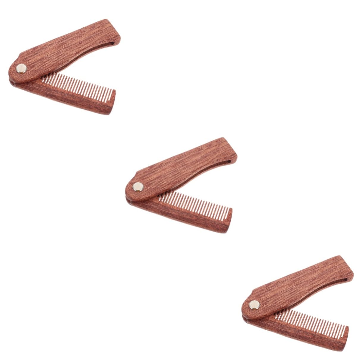 FOMIYES 3 Pezzi Di Spazzola Per Barba Pettine Tascabile Pieghevole Pettine Portatile Piccolo Per in Legno Per Uomo