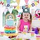 2 Stück Krone Kindergeburtstag Set mit Wechselbaren Zahlen 1-9, Geburtstag Banner, Geburtstagskrone für Jungen und Mädchen, Krone Geburtstag für Party und Feier