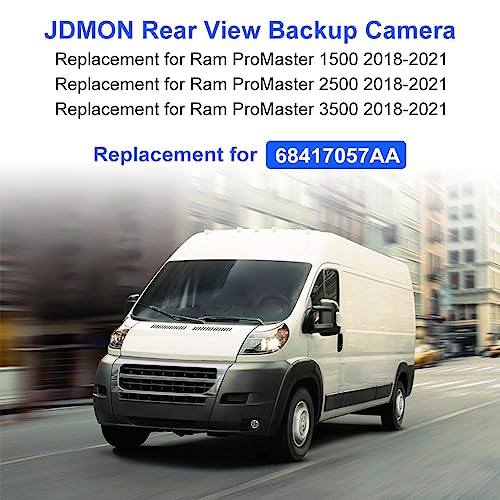 Image of JDMON Backup Camera Replacement for Ram ProMaster 1500 2500 3500 2018 2019 2020 2021 Reverse Rear Park Assist Back Up Camera Replacement for 68417057AA