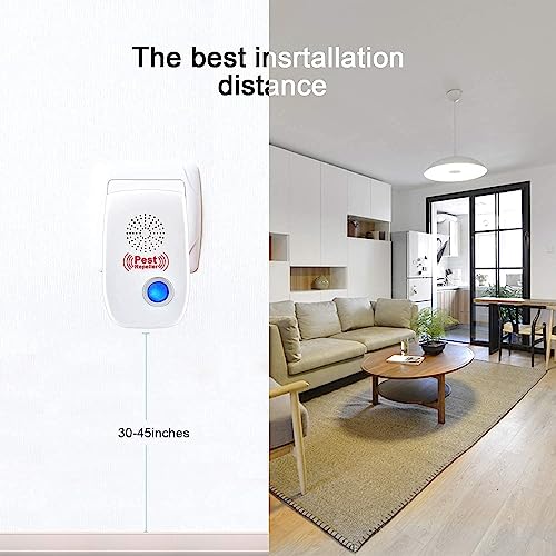 Ultraschall Schädlingsbekämpfer, 6 Stück Mäuseabwehr Mäusevertreiber Ultraschall & Elektronische Insektenschutzmittel, Pest Control Repeller für Mäuse Ratten Mücken Kakerlaken Spinnen Fliegen