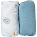 babyCalin Set di 2 lenzuola con angoli, 70x140 cm, Azzurro e Orsetto