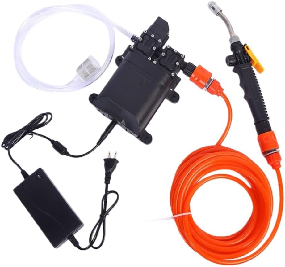 BtcFu Household Electric High Pressure Washer, Equipped with High Pressure Water Pump, Air Conditioner Cleaner Function, AC 100-240V, Wide Voltage Compatible, High Pressure Water Gun Included