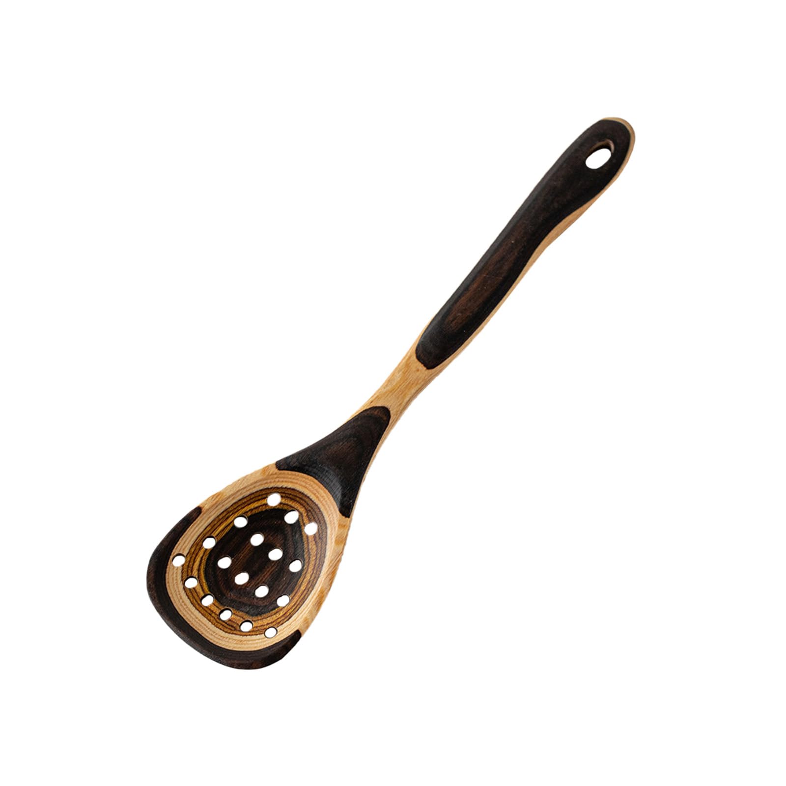 Tsophreniq Nonstick Safe Wooden Cookware with Gradients Color Design Long Handle Slotted Spoon Pastas Spatula Utensils Wood Kitchen Utensils