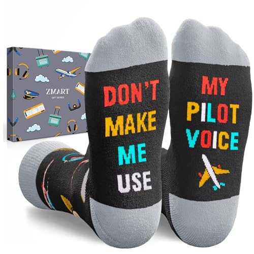 Zmart Air Traffic Controller Gifts - Airplane Gifts, Pilot & Aviation Socks