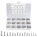 HanTof 750pcs 15 Kinds M1 M1.2 M1.4 M1.5 M1.7 Phillips Rounded Head Small Self Tapping Screws,Micro Screws,Tiny Screws Assortment Kit-(Silver)