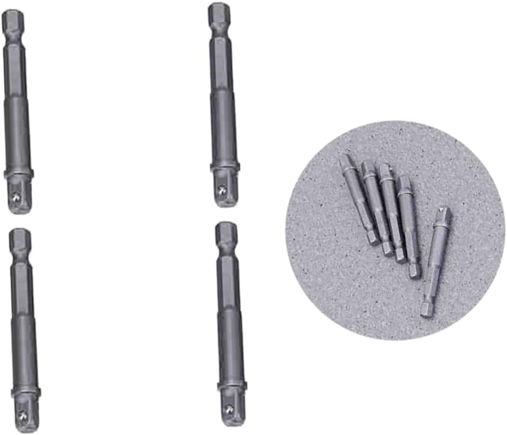 TEHAUX 12pcs Hexagonal Handle Square Socket Extension Bar Sleeve Connecting Rod for Manual and Power Tools Compatible Electric Screwdrivers and Drills