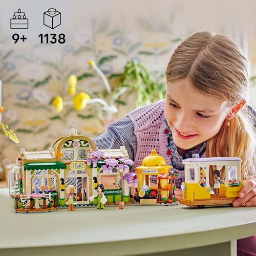 Image of LEGO Friends Plant Cafe & Flower Shop Building Kit Pretend-Play Set 42671 Building Blocks Toys for 9+ Gift for Boys and Girls