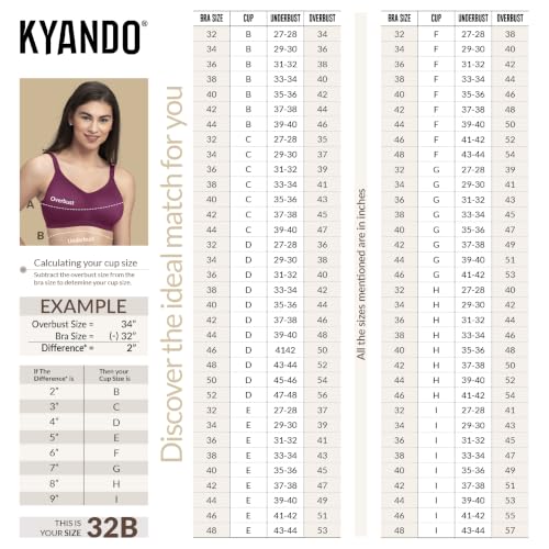 Image of KYANDO Women's Wire Free Non Padded Super Support Bra for Everyday /Regular Wear
