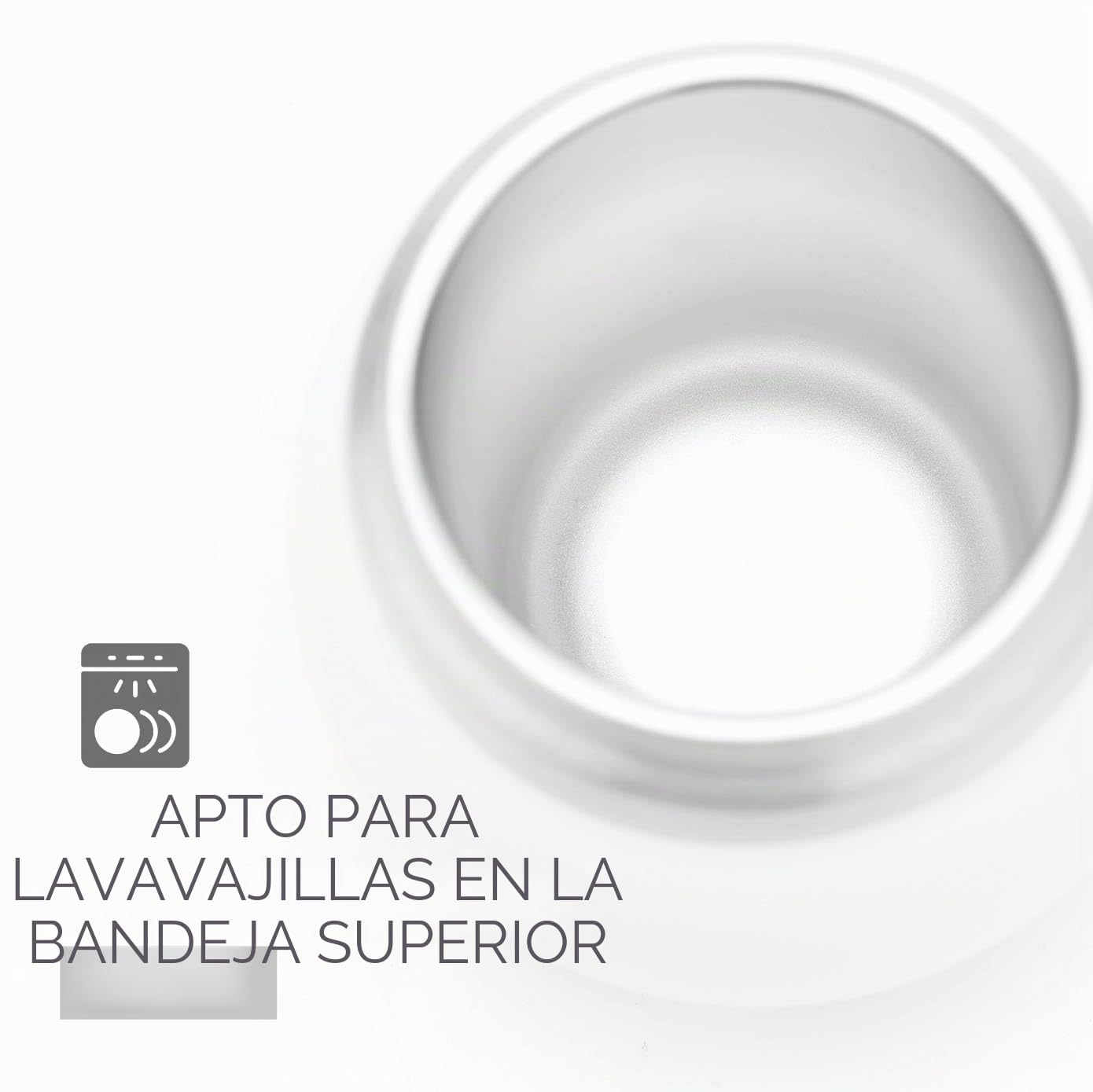 balibetov Calabaza Moderna - Juego Yerba Mate Gourd (Taza Mate) - Doble pared de acero inoxidable 18/8 - Incluye dos bombillas y un cepillo de limpieza (Blanco)