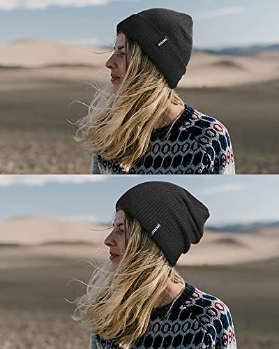 Furtalk Beanie Hat For Women Men Winter Hat Womens Cuffed Beanies Knit Skull Cap Warm Ski Hats Black #TOP5