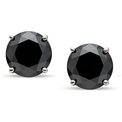 14K Gold Black Diamond Earring Studs (0.20ct)