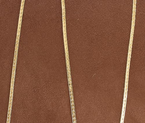 Image of Amazon Brand - Umi Gold Leather Striped Pack of 2 Throw Pillow Covers Velvet Decorative Cushion Covers Cases for Sofa Bedroom Livingroom Car 16 x 16 inch in Brown Color
