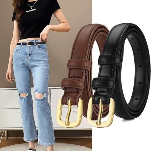 Jeans Belt Sweet Versatile Luxury Design Waist Strap Women Casual Pin Buckle Waistband(coffee)3