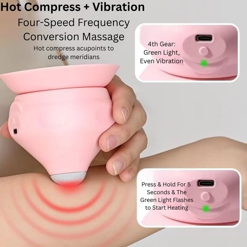 Image of Back and Body Percussion Massager - Rechargeable Electric Deep Tissue Therapy for Muscle Pain Relief - Portable for Home Office & Travel Use (1 Pcs)