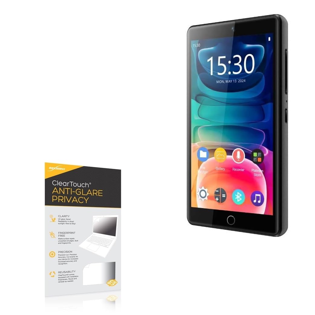 BoxWave Screen Protector Compatible with Samvix iPlatinum Music Q6 - ClearTouch Anti-Glare Privacy (2-Pack), Privacy Screen Protector Flexible Film Anti-Glare