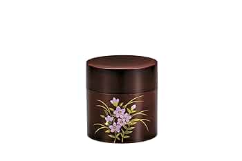 Amazon｜中谷兄弟商会 山中漆器 茶筒 木目塗 桔梗 37-3406｜茶筒