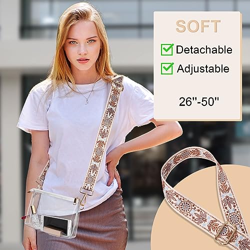 Image of Clear Purse for Women - Stadium Approved Crossbody Bag, Small Stadium Bag for Concerts & Sports Events